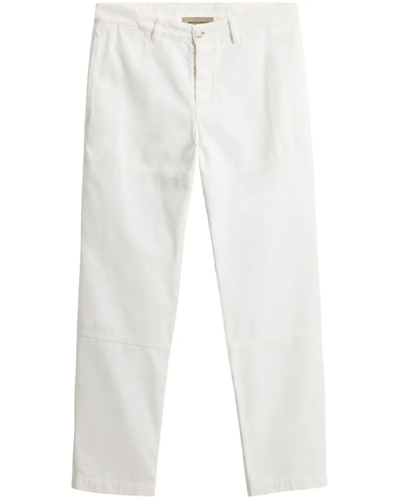 Woolrich Hose mit geradem Bein Weiß