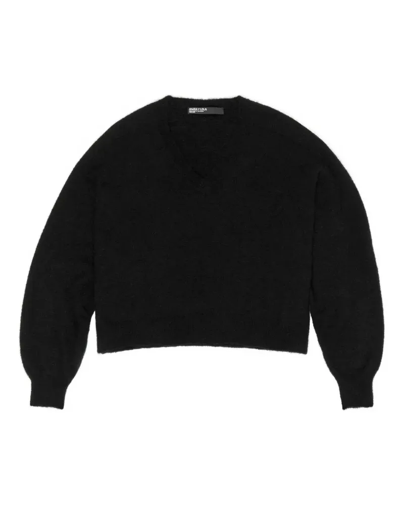 BIMBA Y LOLA v-neck balloon-sleeve sweater - Schwarz Schwarz