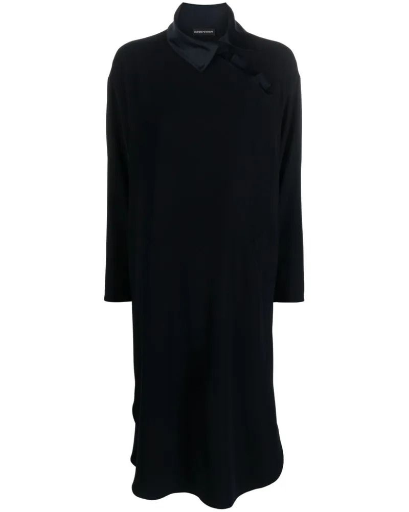 Emporio Armani Midikleid mit Gürtel - Schwarz Schwarz
