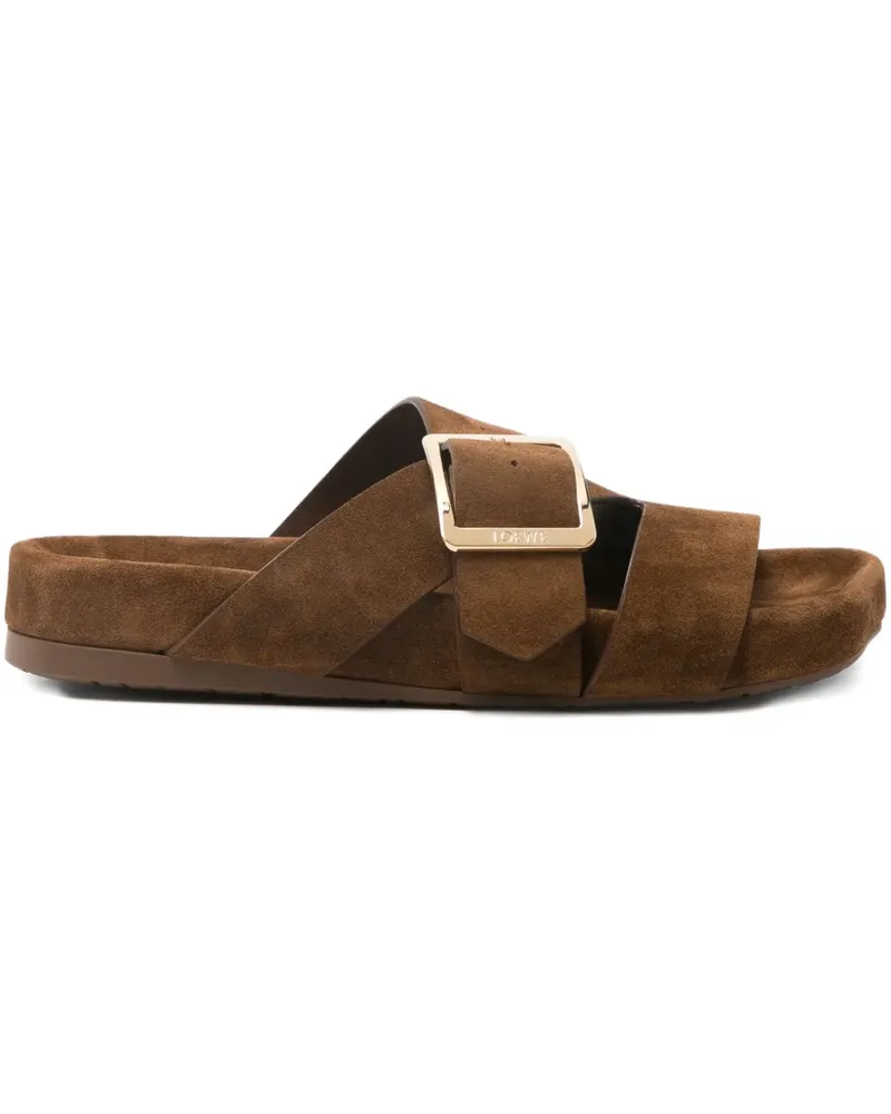 Loewe Ease Sandalen aus Wildleder - Braun Braun