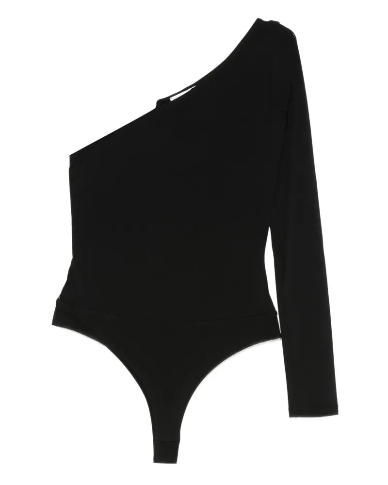 Patrizia Pepe One-Shoulder-Body mit Pailletten - Schwarz Schwarz