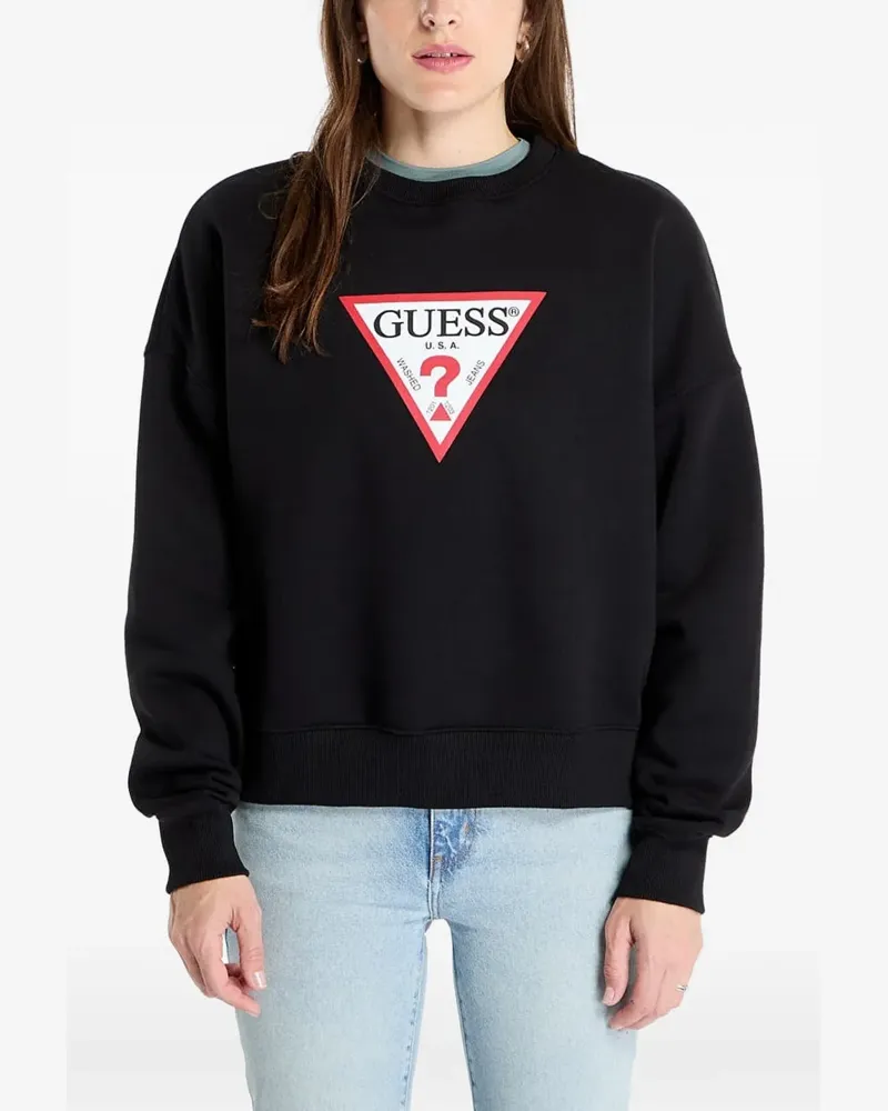 Guess logo-print sweatshirt - Schwarz Schwarz