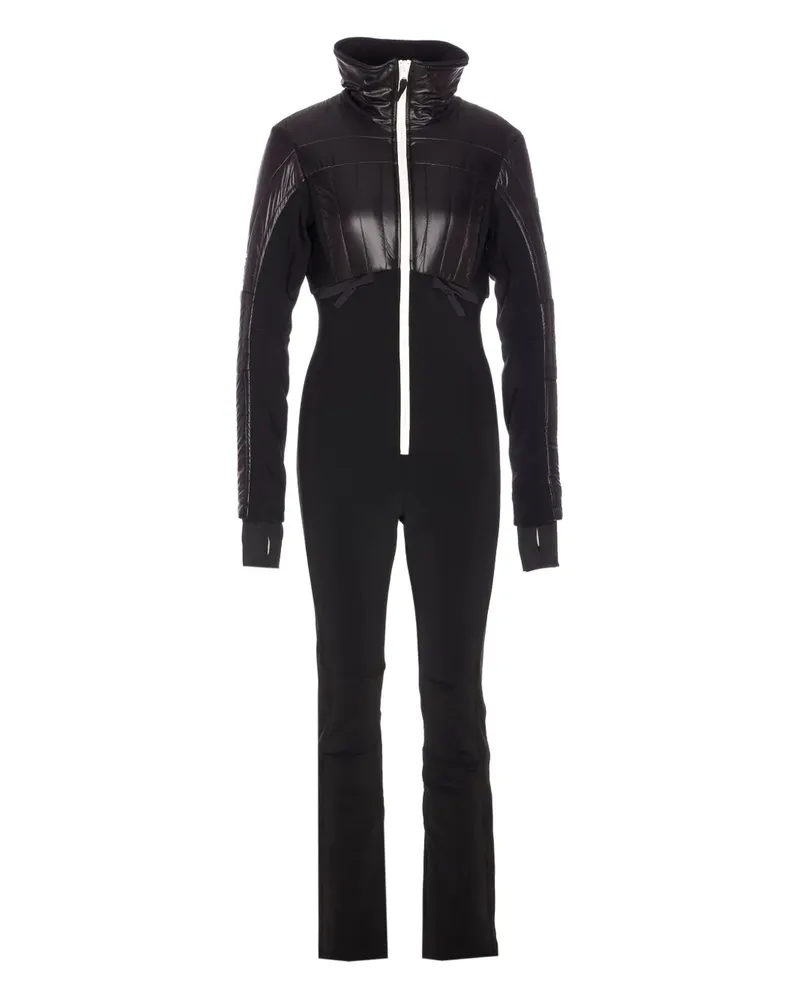 Jet Set Gertrude quilted-panel ski suit - Schwarz Schwarz
