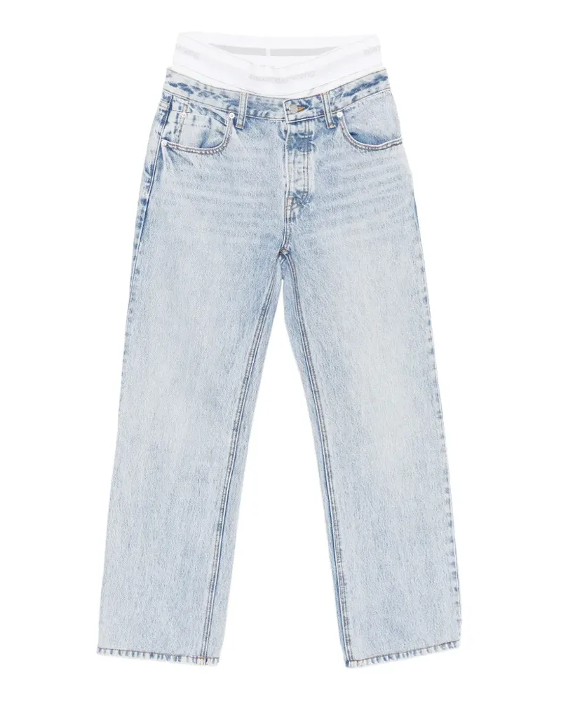 Alexander Wang Gerade Jeans mit Knöpfen - Blau Blau