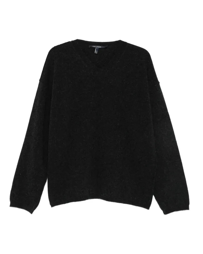 Sofie D'Hoore Pullover mit tiefen Schultern und V-Ausschnitt - Schwarz Schwarz