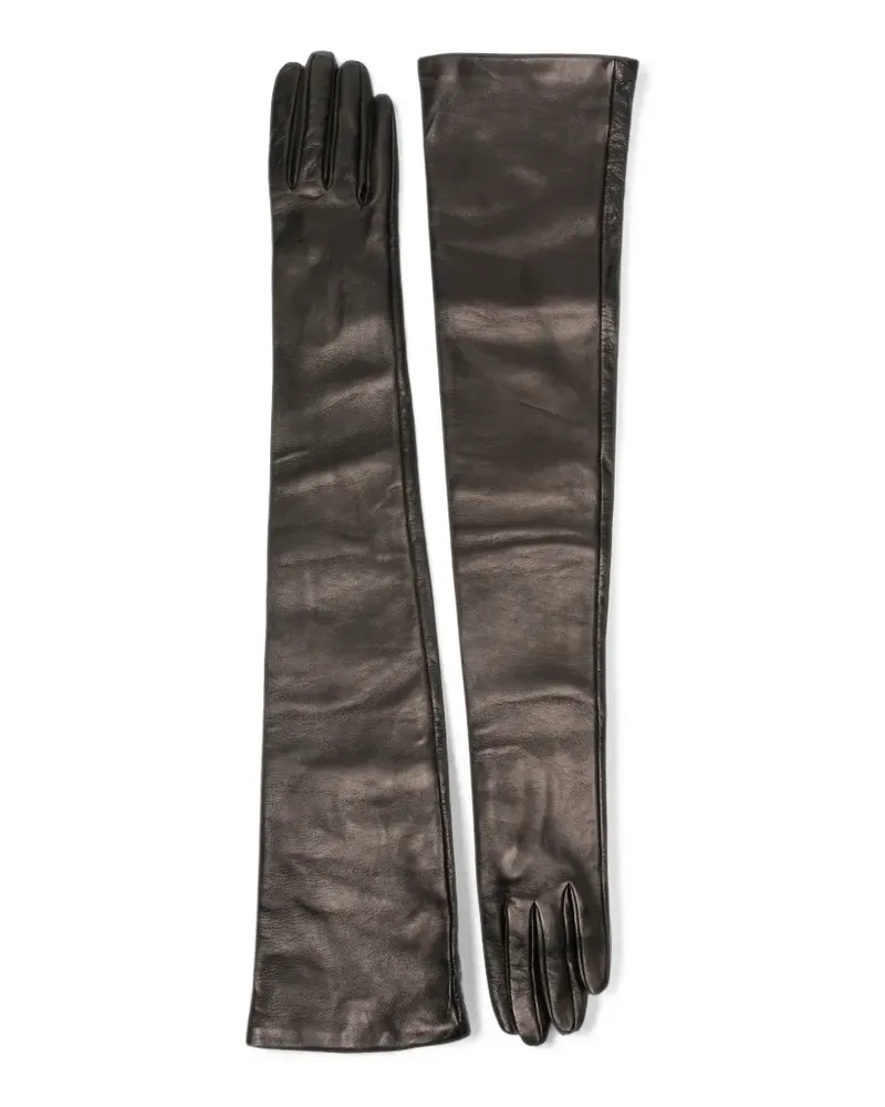 Totême long-length leather gloves - Schwarz Schwarz