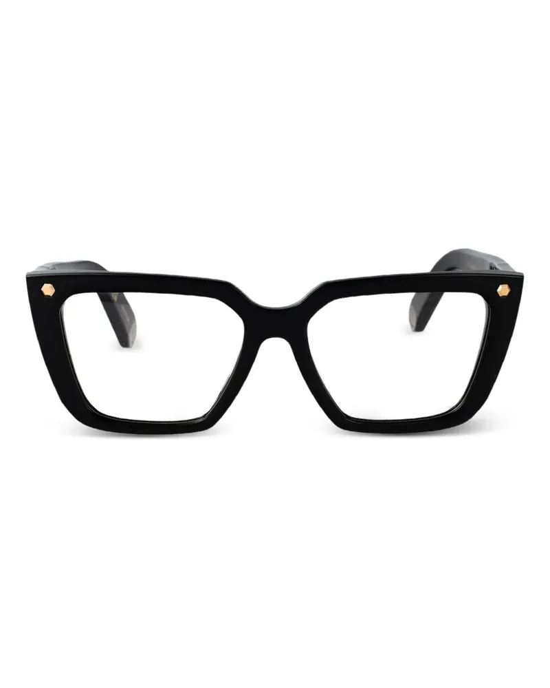 Philipp Plein Brille mit geometrischem Gestell - Schwarz Schwarz