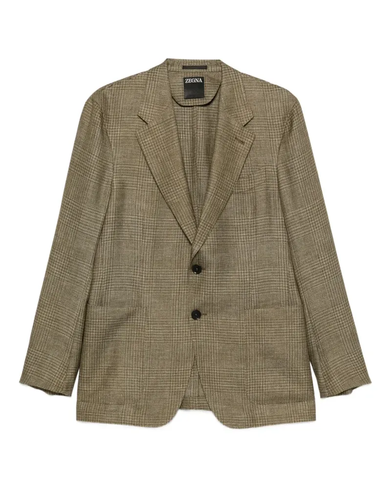 Ermenegildo Zegna Jacke mit fallendem Revers - Grün Grün