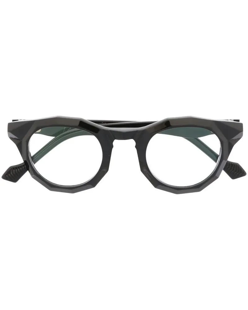 Yohji Yamamoto Brille mit geometrischem Gestell - Schwarz Schwarz