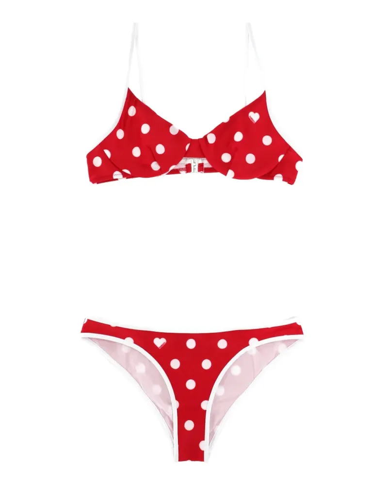 Fiorucci polka-dot bikini - Rot Rot