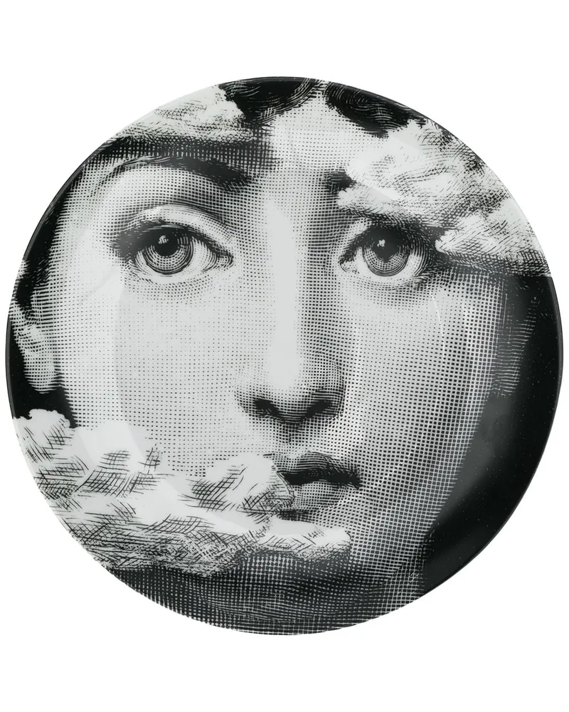 Fornasetti Tema e Variazioni' Wandteller Schwarz