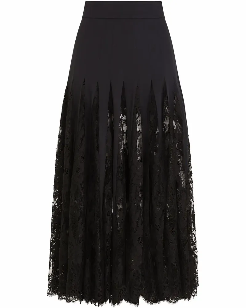Dolce & Gabbana Geraffter Minirock - Schwarz Schwarz