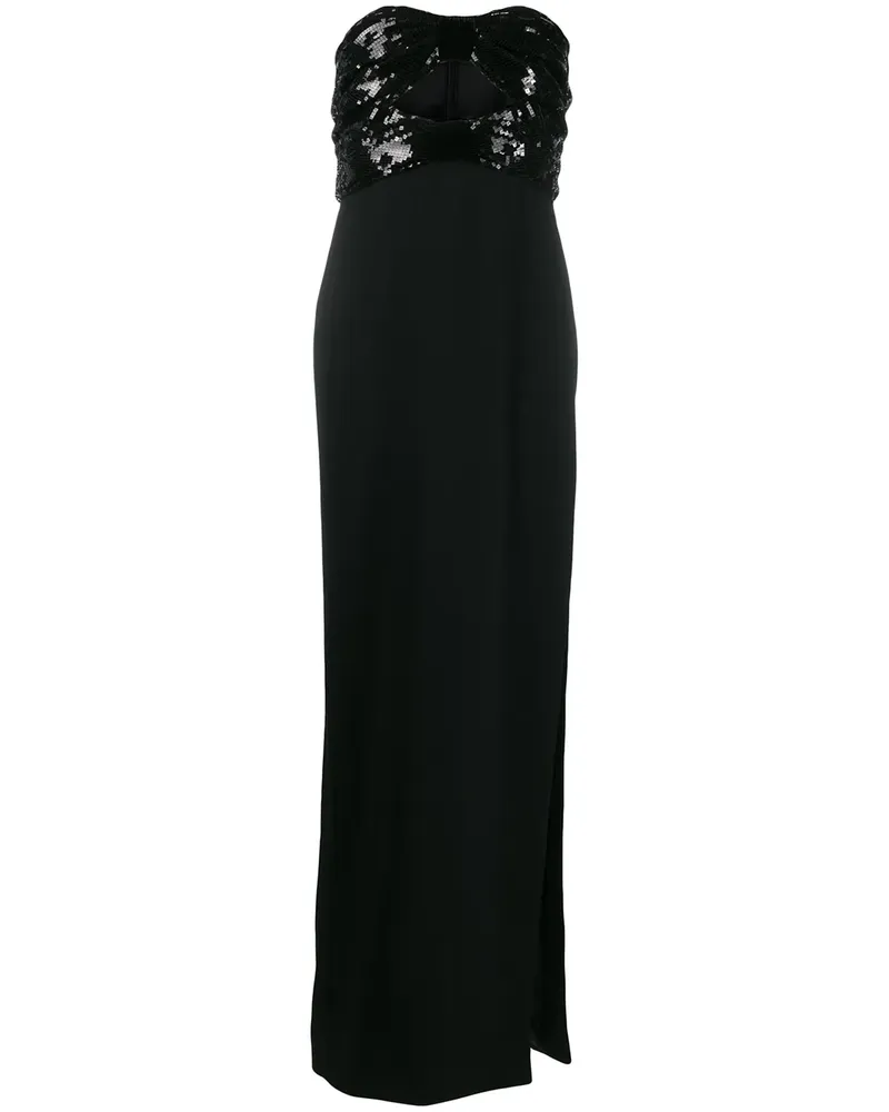 Saint Laurent Abendkleid mit Pailletten - Schwarz Schwarz