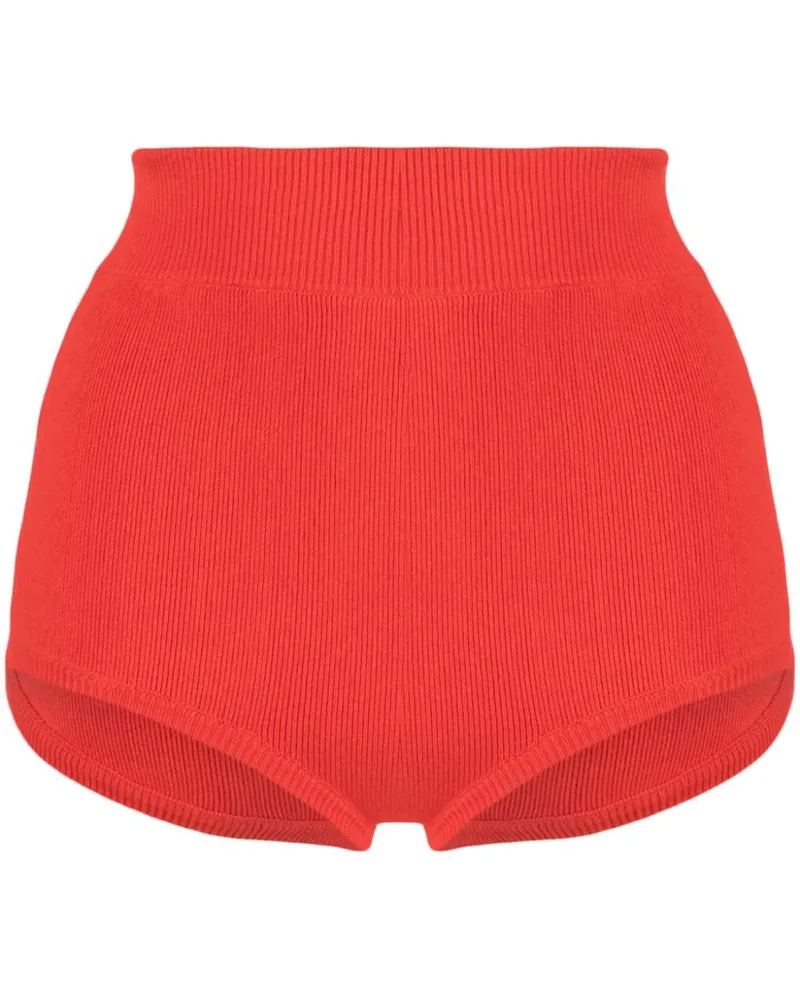 Cashmere In Love Fein gestrickte Shorts Rot