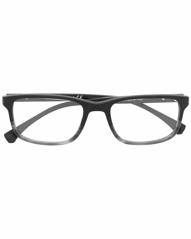 Emporio Armani Eckige Brille mit mattem Finish - Grau Grau