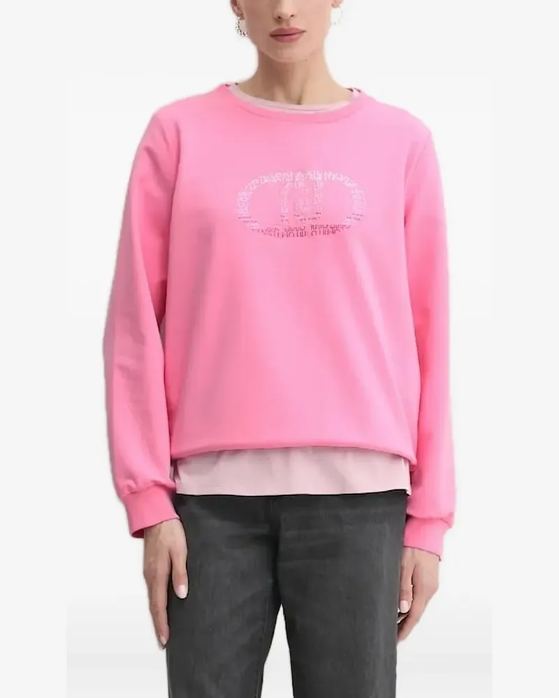 Liu Jo Sweatshirt mit verziertem Logo - Rosa Rosa