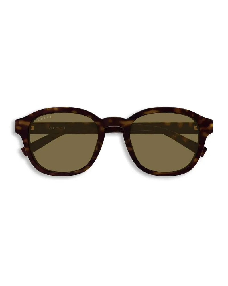 Gucci Sonnenbrille mit rundem Gestell - Braun Braun