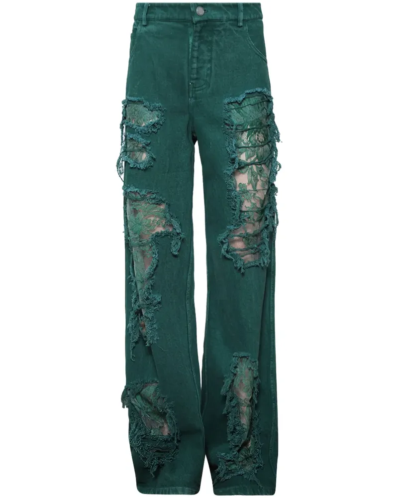 Christopher Esber Arboreal Wide-Leg-Jeans - Grün Grün