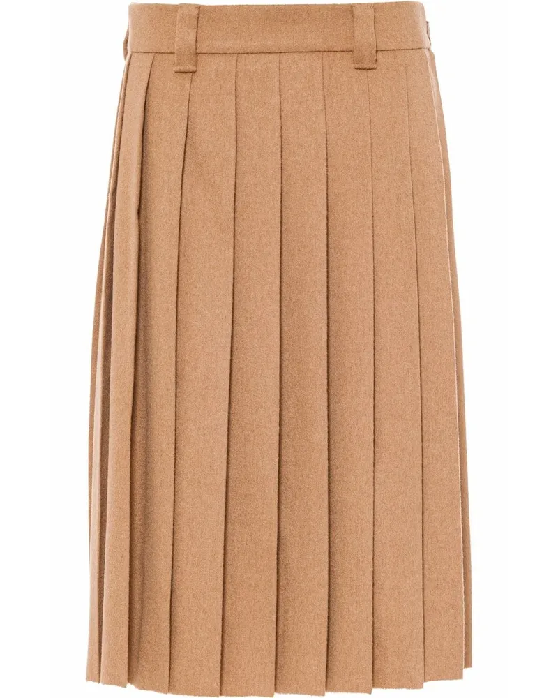 Miu Miu Midirock mit Falten - Nude Nude