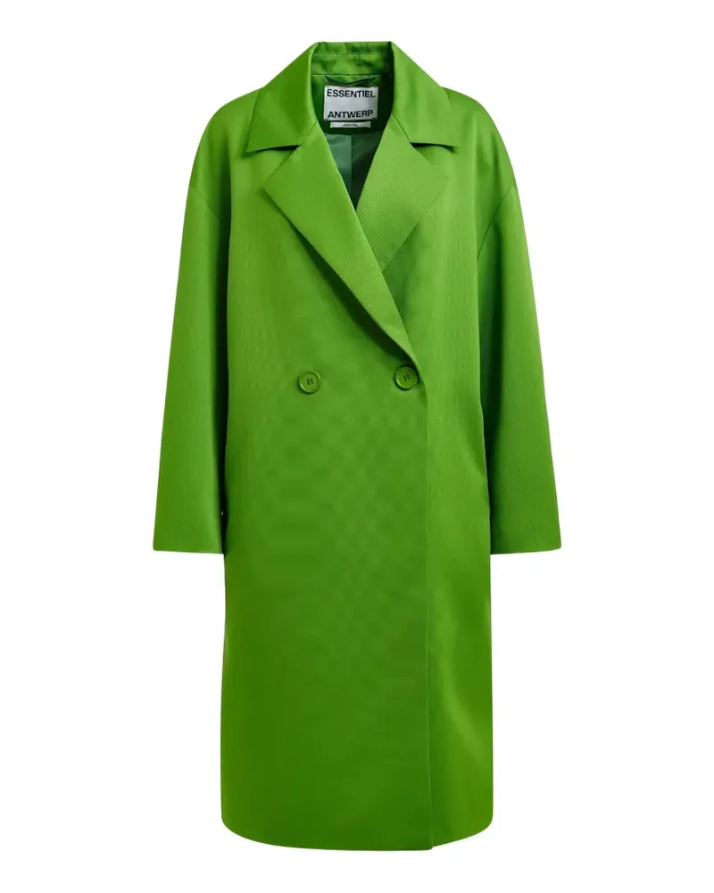 Essentiel notched-lapel double-breasted coat - Grün Grün