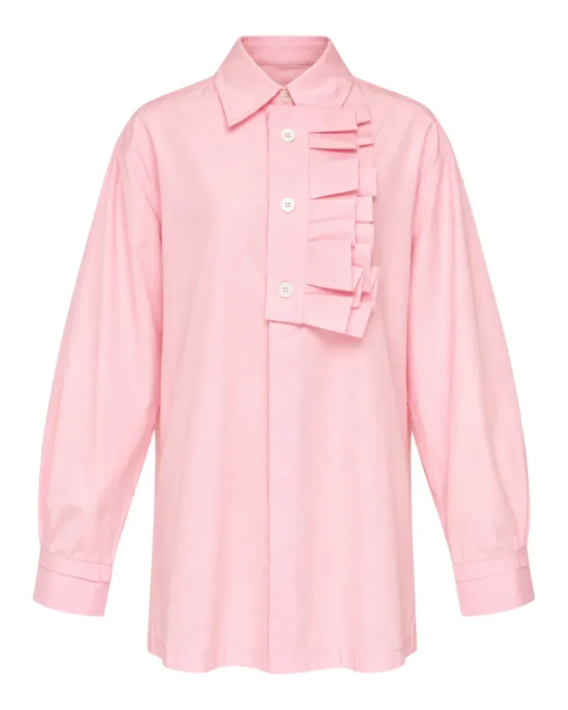 Lee Mathews Nina ruffled long-sleeve shirt - Rosa Rosa