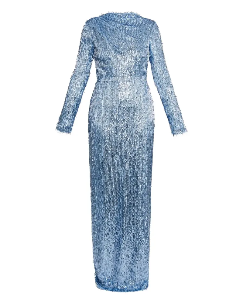 Erdem Langärmeliges Maxikleid mit Pailletten - Schwarz Schwarz
