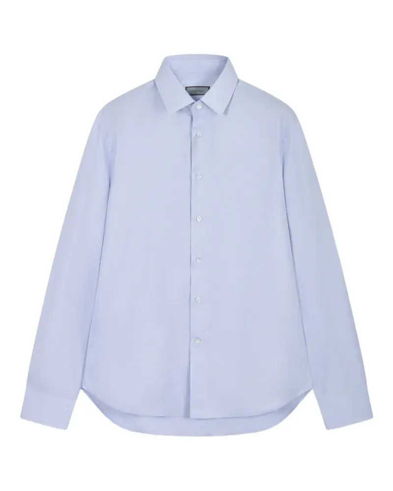 Canali Oxford-Hemd aus Baumwolle - Blau Blau