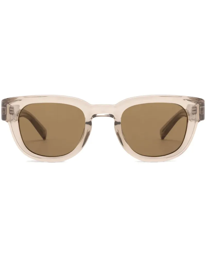 Saint Laurent Sonnenbrille mit Logo-Print - Nude Nude