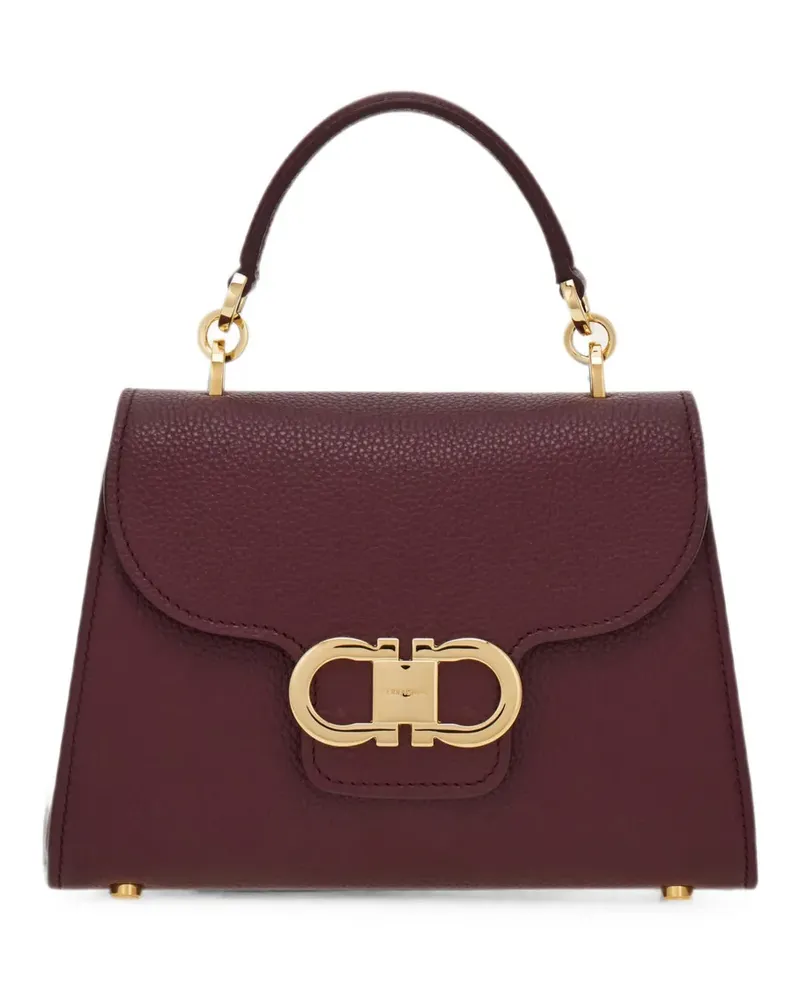 Ferragamo Double Gancini top-handle bag (XS) - Rot Rot