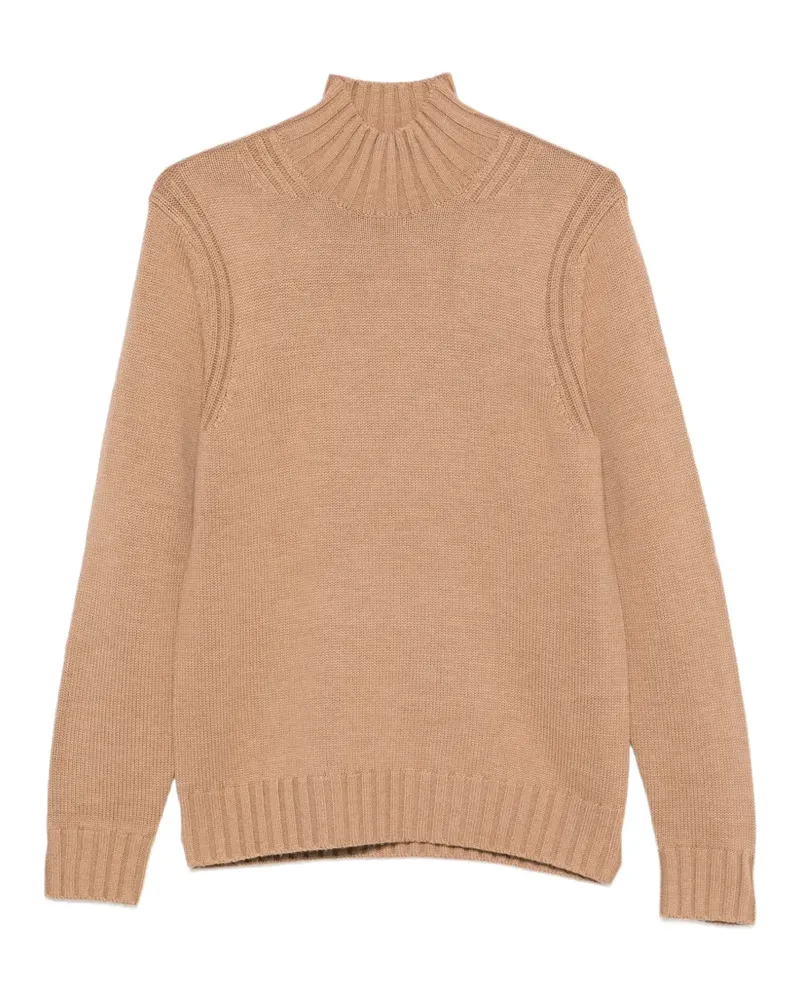Ballantyne ribbed-knit mock-neck sweater - Nude Nude