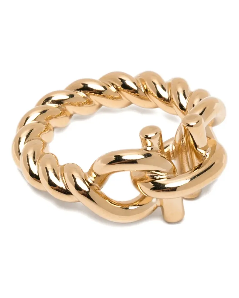 Ferragamo Gancini chain-link ring - Gold Gold