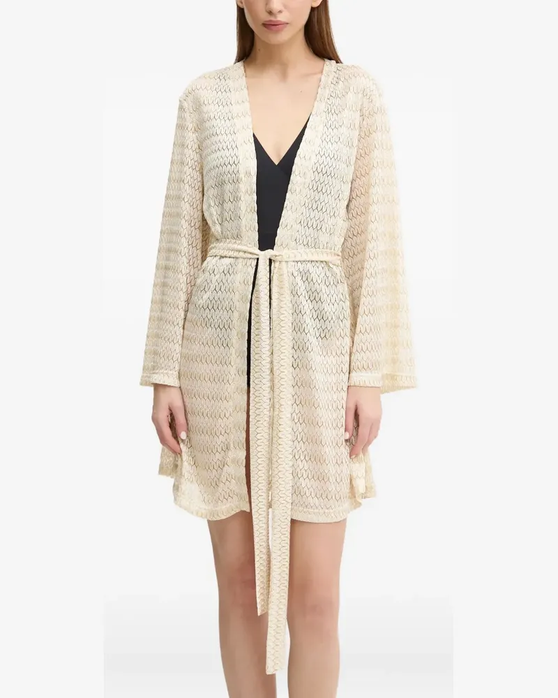 Melissa Odabash Gestrickter Kaftan mit Glockenärmeln - Nude Nude