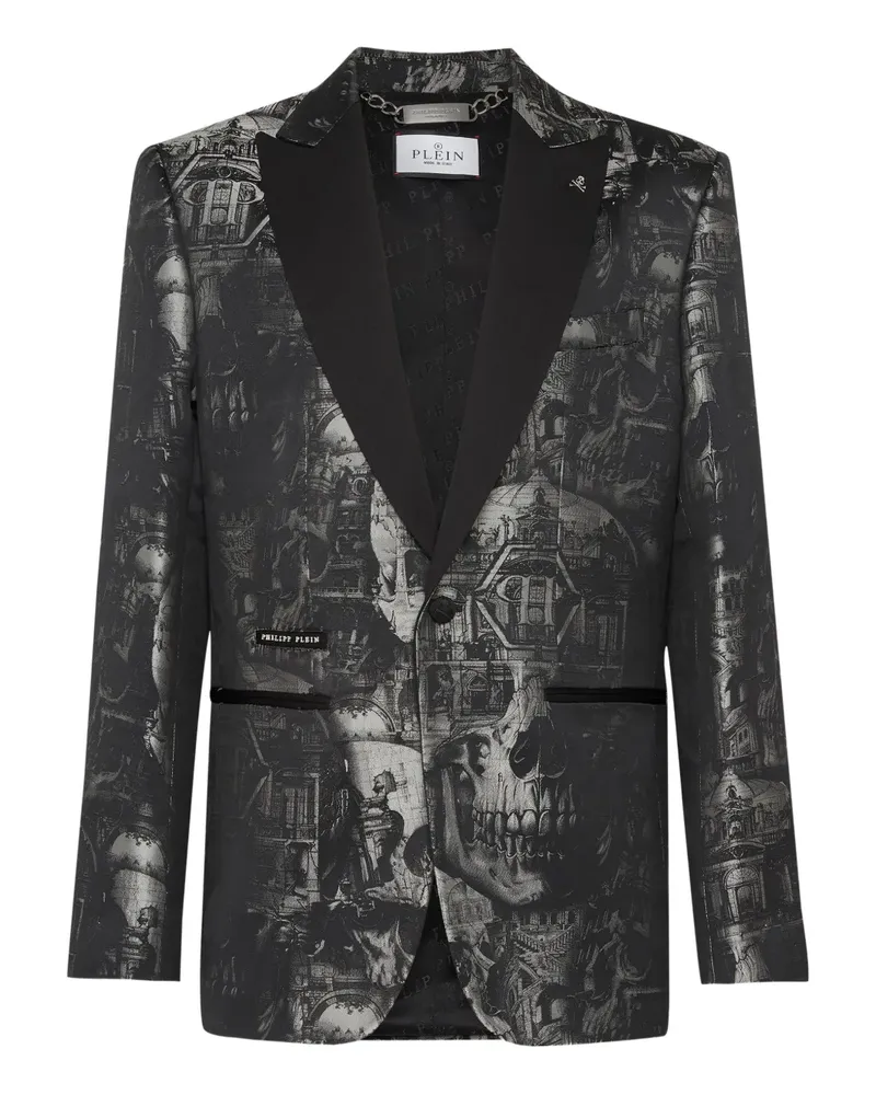 Philipp Plein Lord Fit Skull Blazer - Schwarz Schwarz
