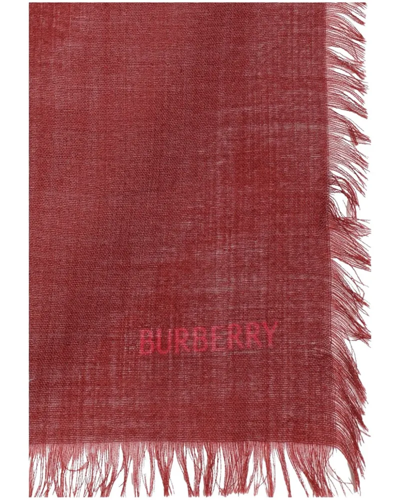 Burberry Schal mit Logo-Print - Rot Rot