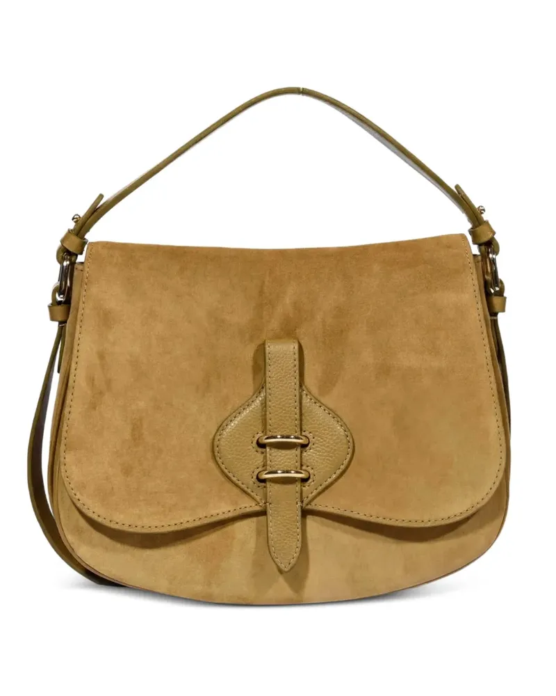 Coccinelle medium Mavery suede leather shoulder bag - Braun Braun