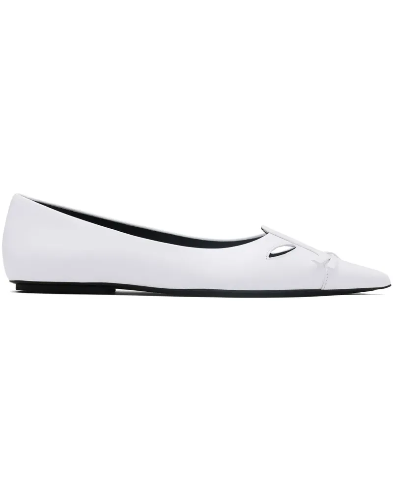 Marc Jacobs The Leather Kat Ballerinas - Weiß Weiß