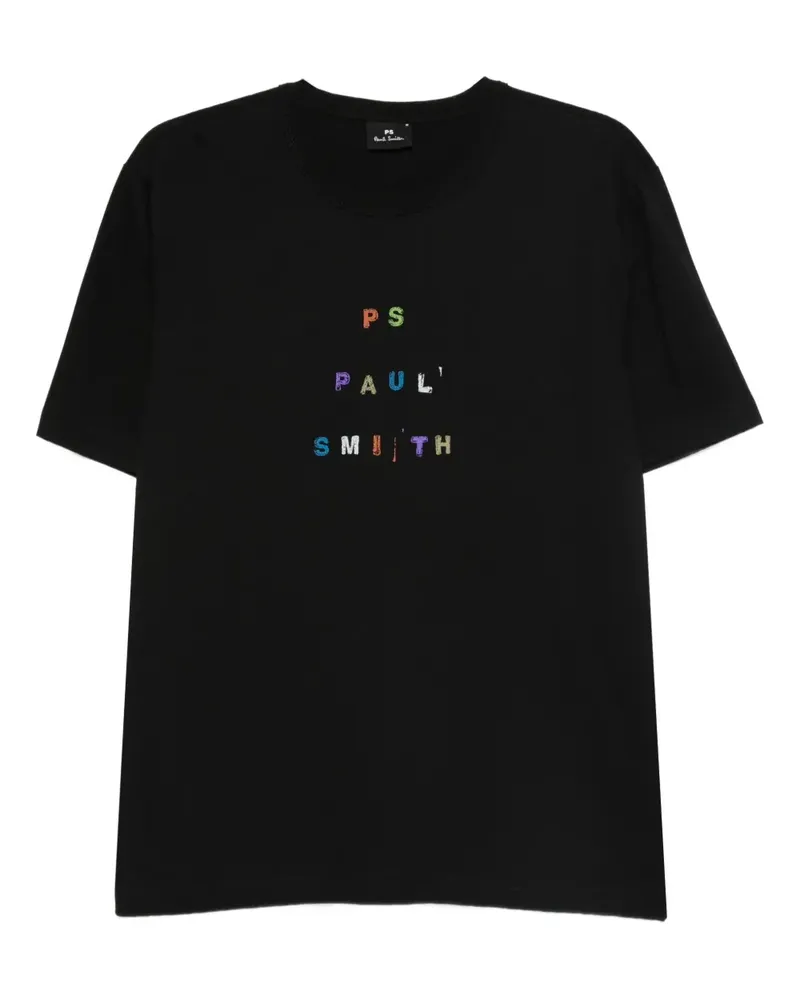 Paul Smith T-Shirt mit Logo-Stickerei - Schwarz Schwarz
