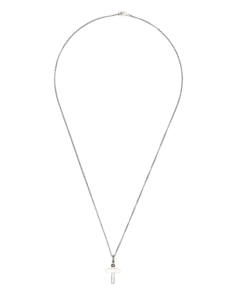 Rosa Maria sterling silver flander`s cut diamond necklace - Silber Silber