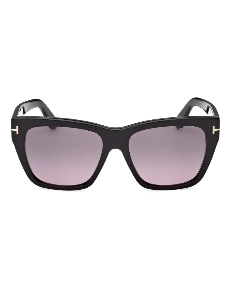 Tom Ford Sonnenbrille mit eckigem Gestell - Schwarz Schwarz