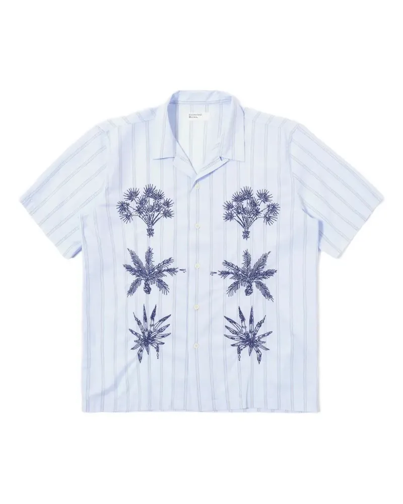 Universal Works Road Trip striped shirt - Blau Blau