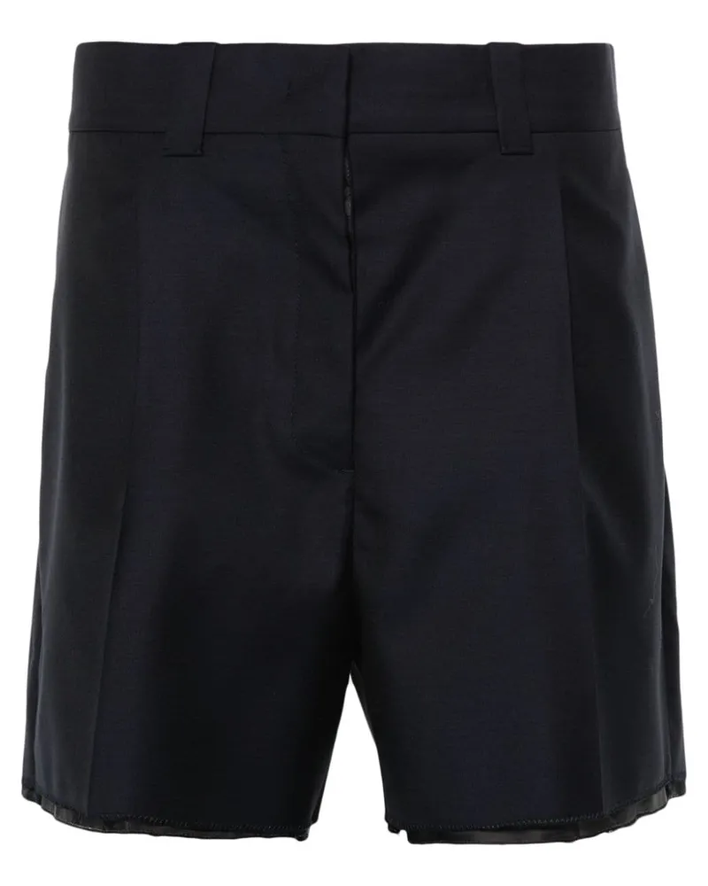 Miu Miu Shorts mit Logo-Stickerei - Blau Blau
