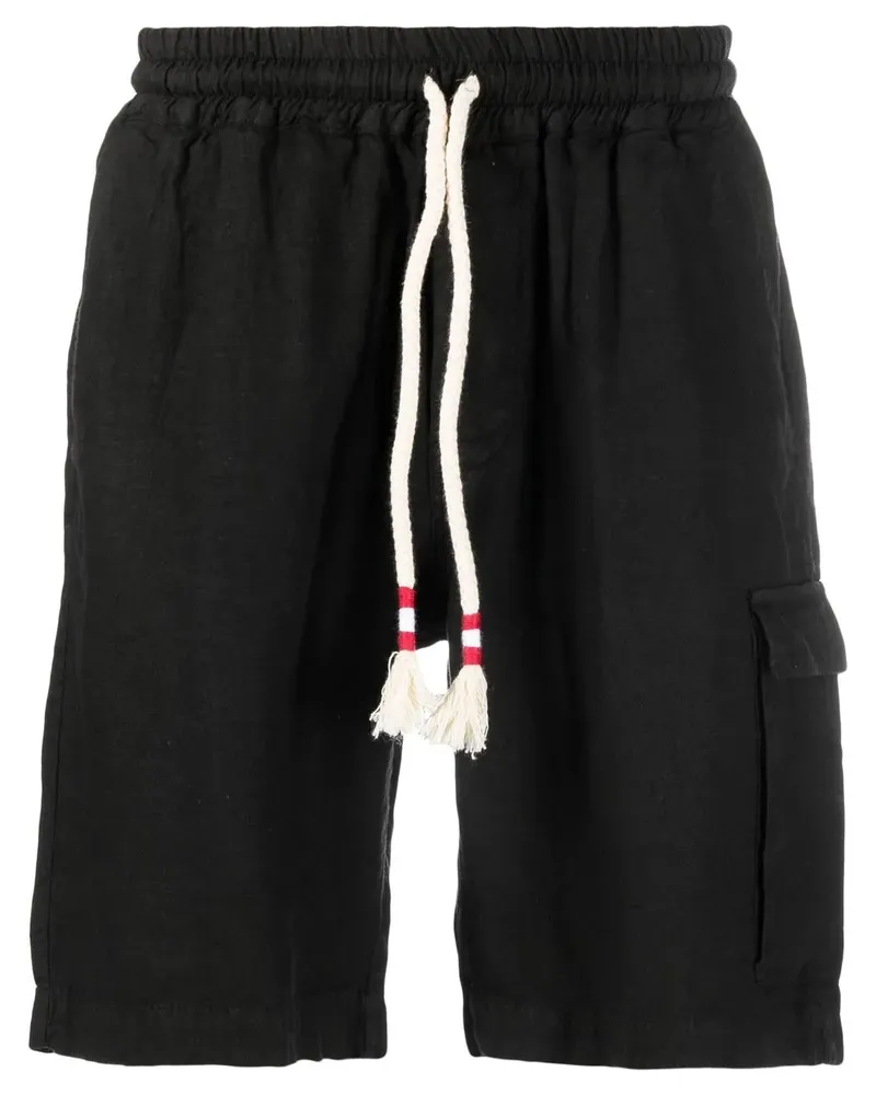 MC2 Saint Barth Segelshorts aus Leinen - Schwarz Schwarz
