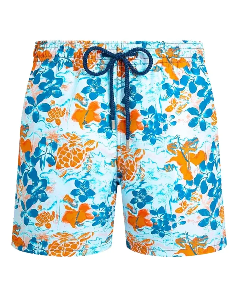 Vilebrequin Badeshorts mit Blumenprint - Weiß Weiß
