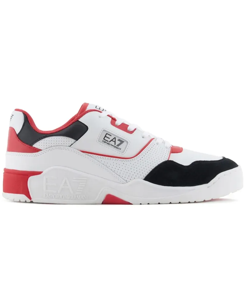 EA7 Sneakers in Colour-Block-Optik - Weiß Weiß