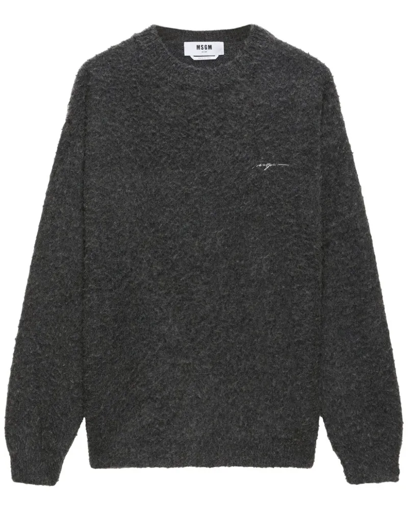 MSGM Pullover aus Bouclé - Grau Grau