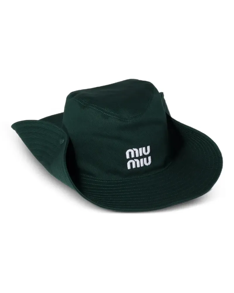 Miu Miu Drill Mütze - Grün Grün