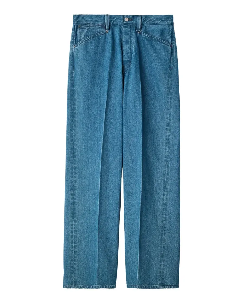 Christophe Lemaire Gerade Five-Pocket-Hose aus Indigo Selvedge-Denim - Blau Blau