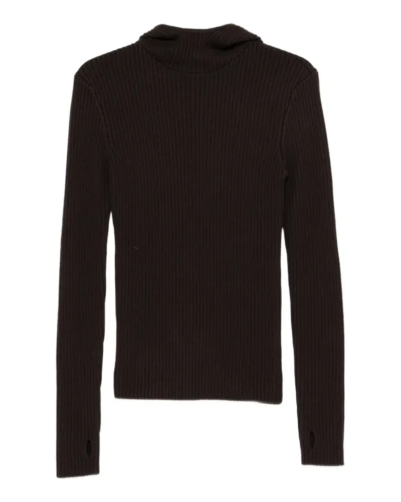 FRANKIE Shop ribbed-knit sweater - Braun Braun