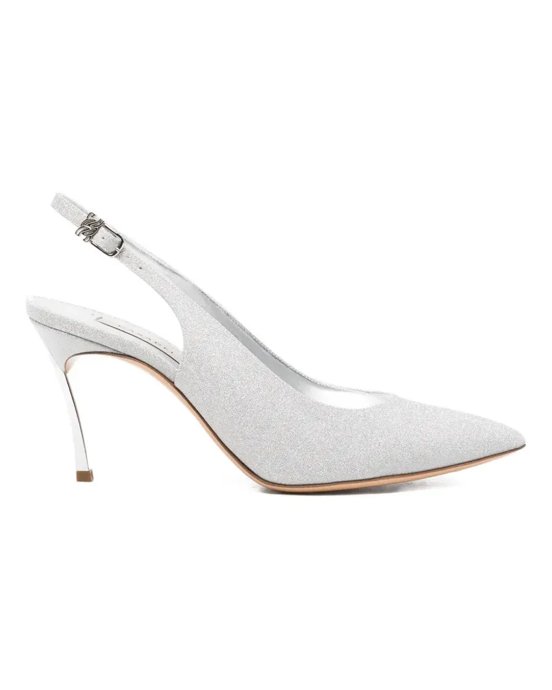 Casadei Solar Blade glitter-effect sandals - Silber Silber