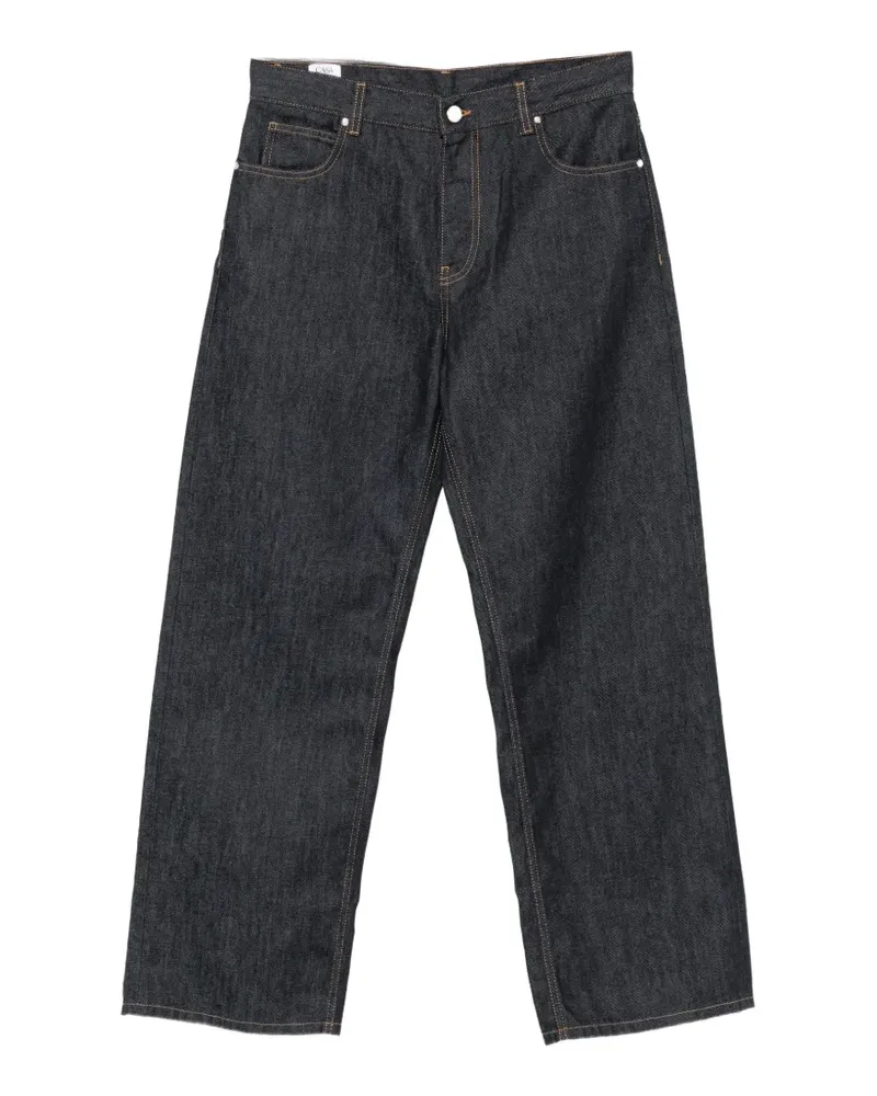 Casablanca Paris logo-embroidered wide-leg jeans - Blau Blau